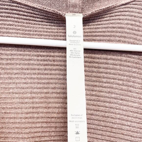 Lululemon Women's Sundown Wrap Heathered Spanish Oak Brown Cardigan Size 2 - Picture 5 of 5